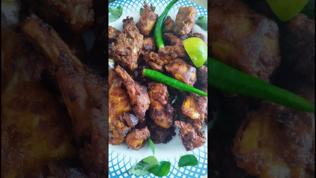 Kerala Nadan Chicken Fry||#recipesbyrasna #youtubeshorts #chickenfry