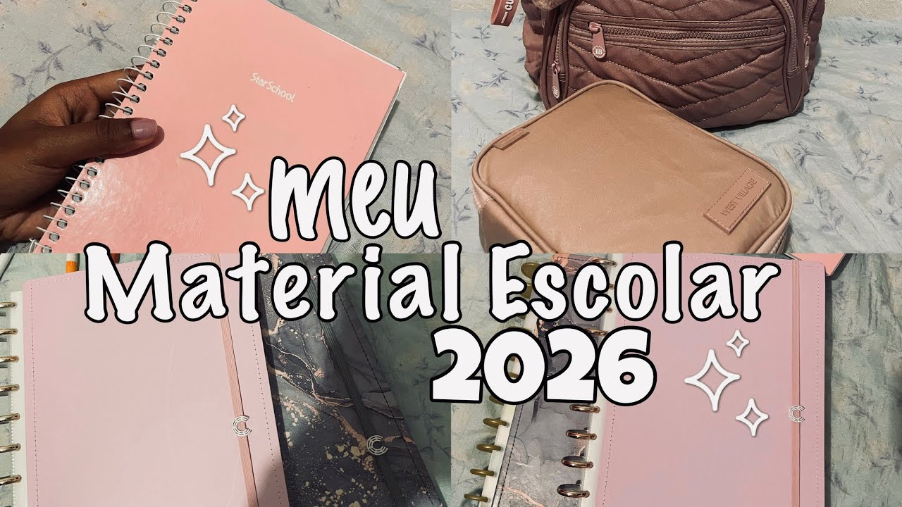 Meu material escolar de 2026🎀|3°ano