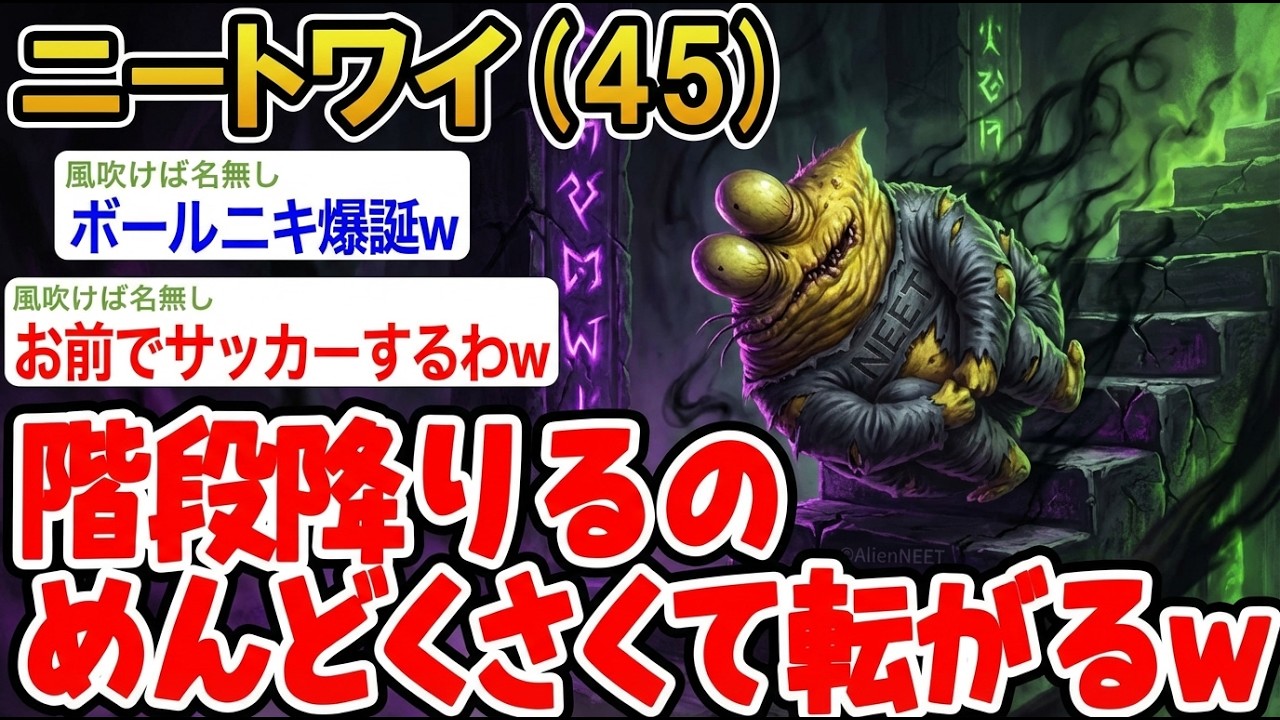 【アホの殿堂】  「もう階段降りるのダルいから転がるンゴw」→結果wwww 【2ch爆笑スレ】