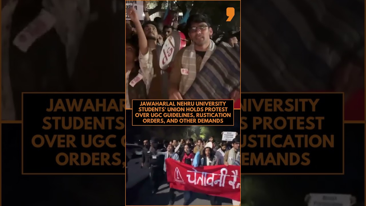 JNUSU Students Protest in Delhi Over UGC Guidelines and Rustication Orders | News9