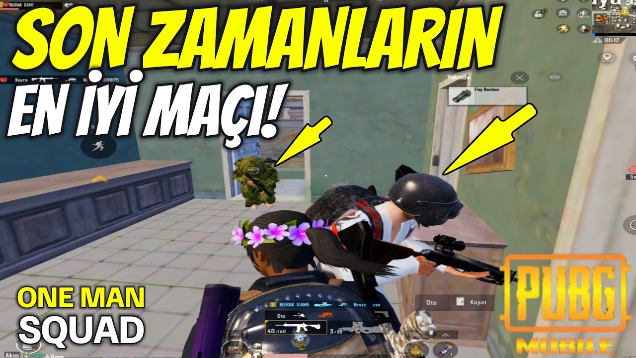 S0N ZAMANLARlN EN İYİ MAÇl. ! BURAK GAME SOLO SQUAD PUBG MOBİLE