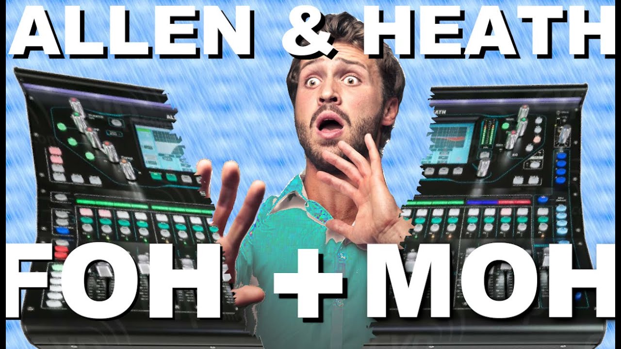 Миксер ALLEN & HEATH SQ № 19, разделение на зону для фронт-офиса и подмостков.