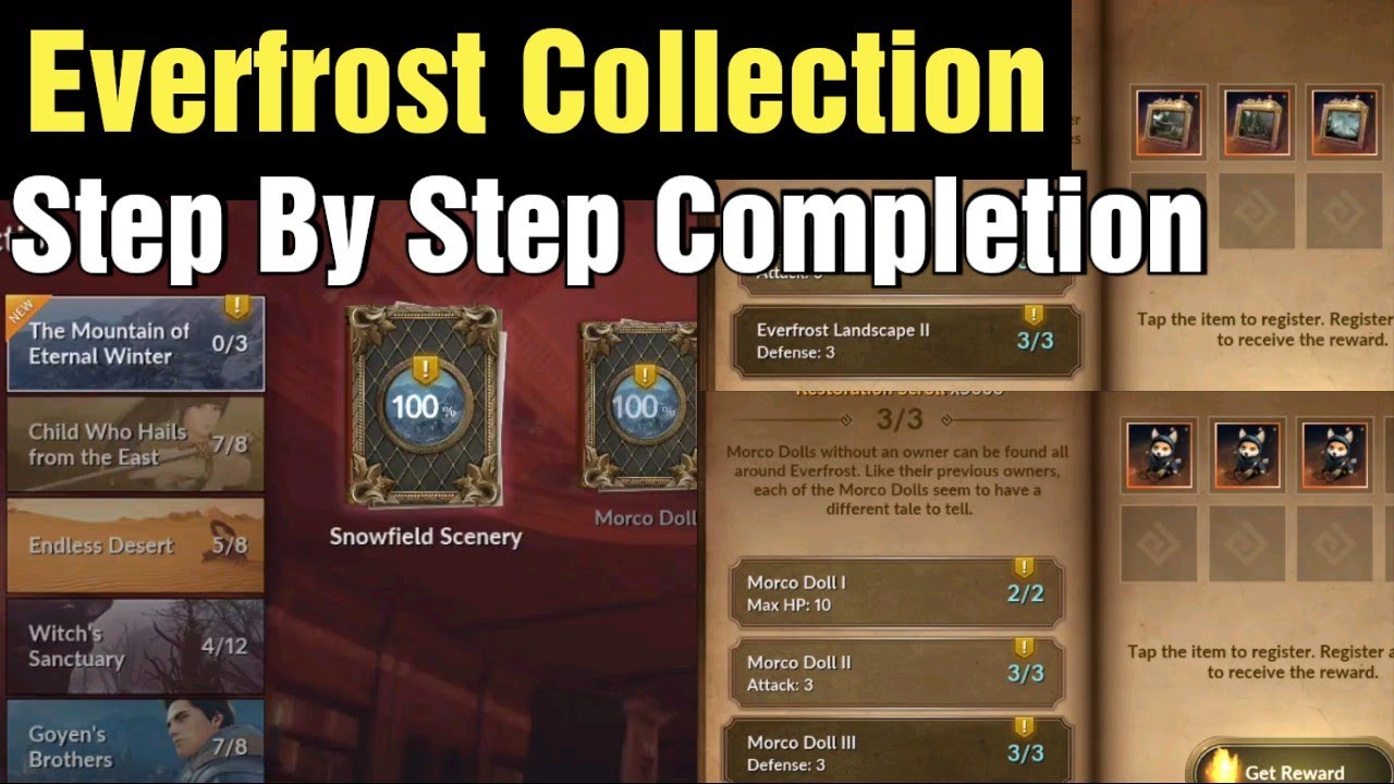 Black Desert Mobile New Everfrost Collection Step By Step Completion & CP From Everfrost Knowledge
