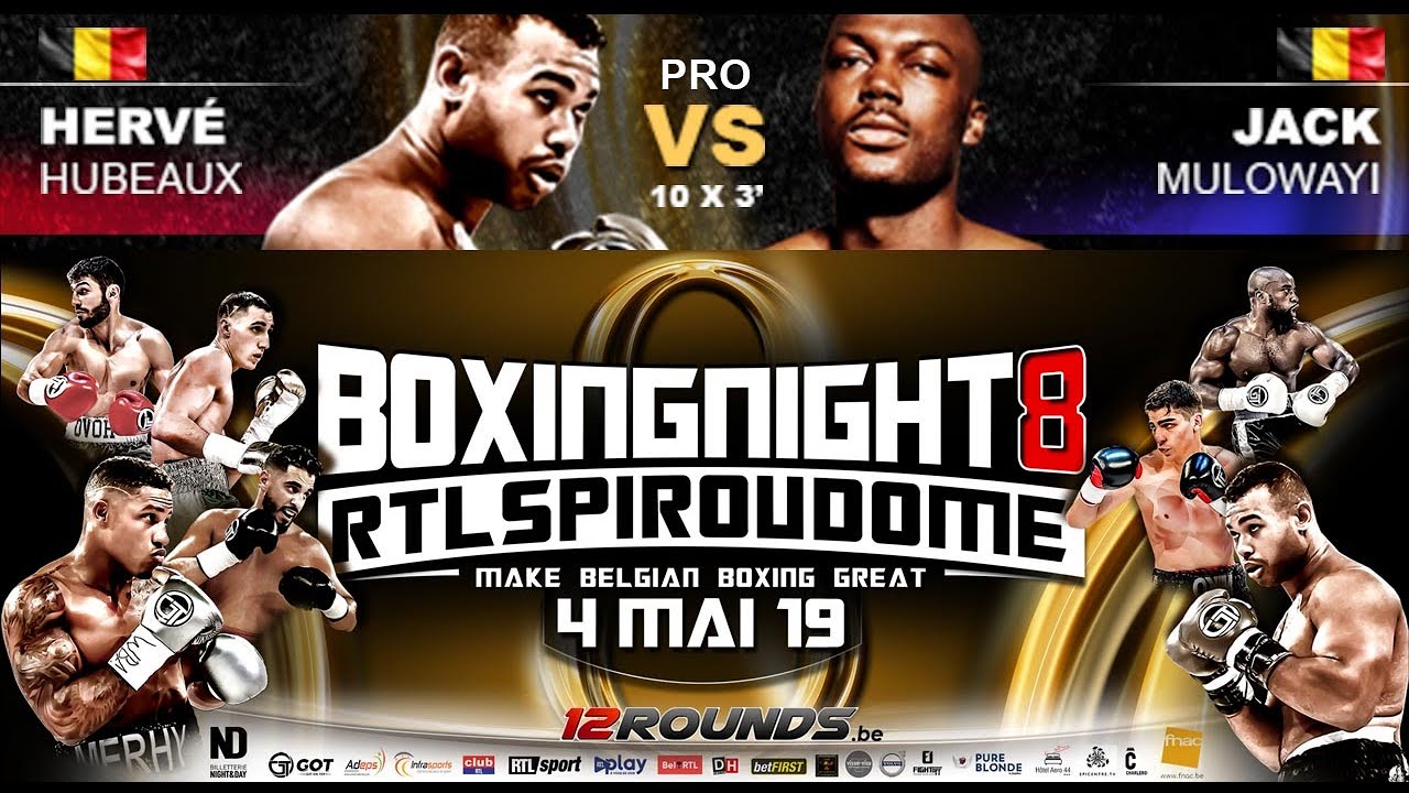 Hervé Hubeaux 10x3' Jack Mulowayi - Dôme Boxing Night 8 - 4/5/2019 - Heavyweight Championship