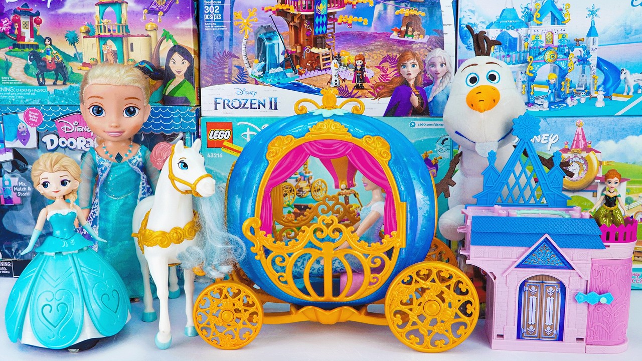 Coolest Disney Princess Toys Unboxing | Cinderella Pumpkin Carriage Toy | Anna Stackable Castle Set