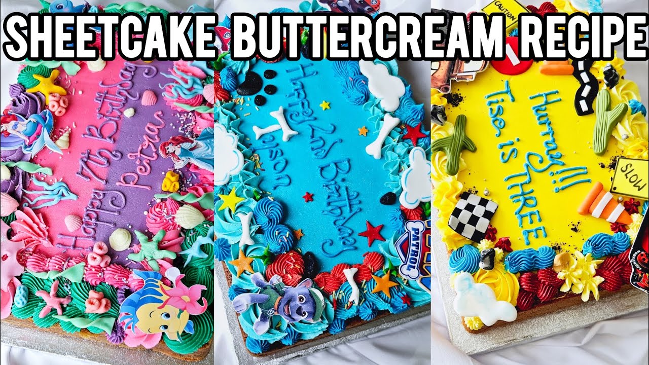 The PERFECT AMERICAN BUTTERCREAM RECIPE I use for my sheet cakes! Classic American buttercream
