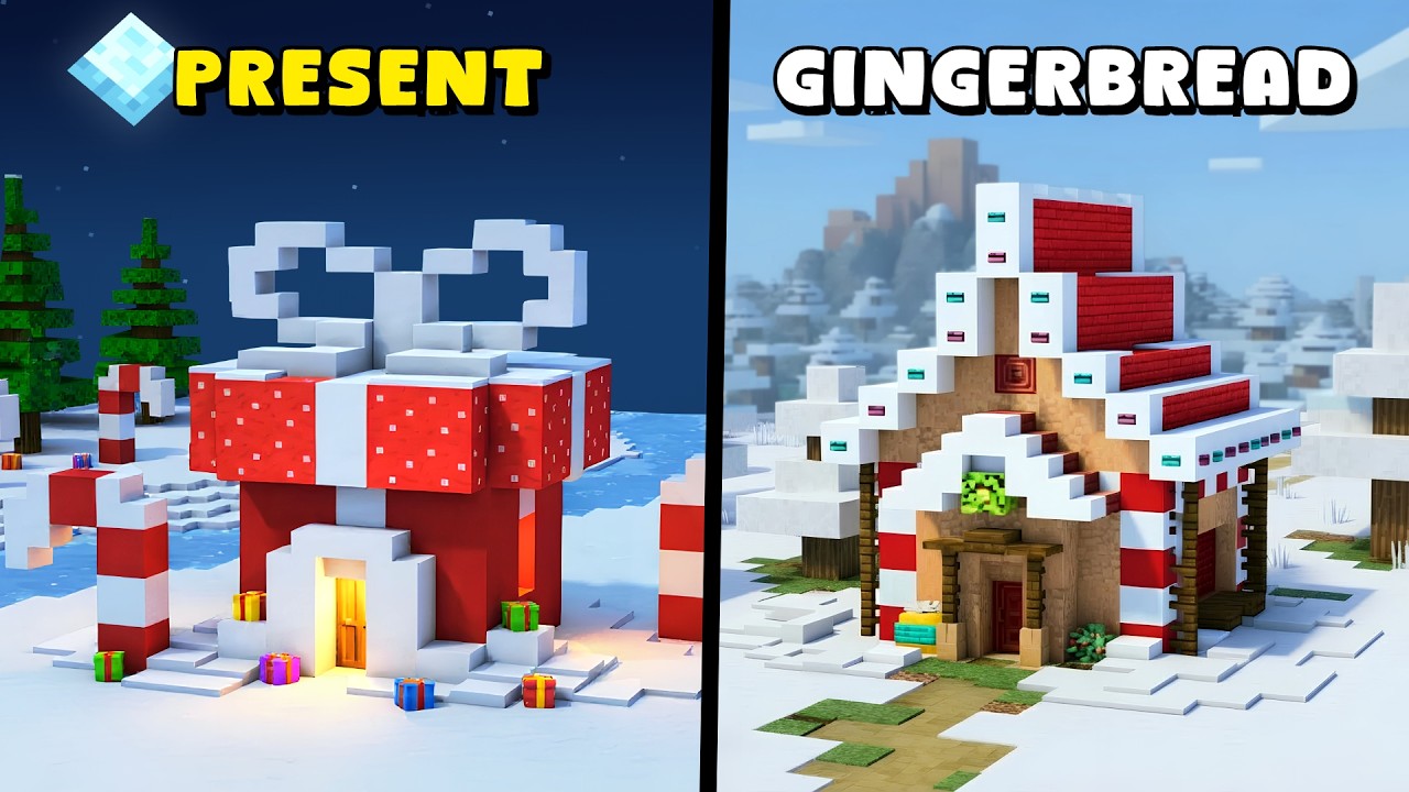 Minecraft: 3 Christmas Starter Houses!