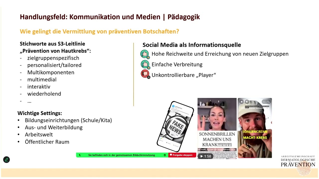 Prävention von Hautkrebs als interdisziplinäres Handlungsfeld