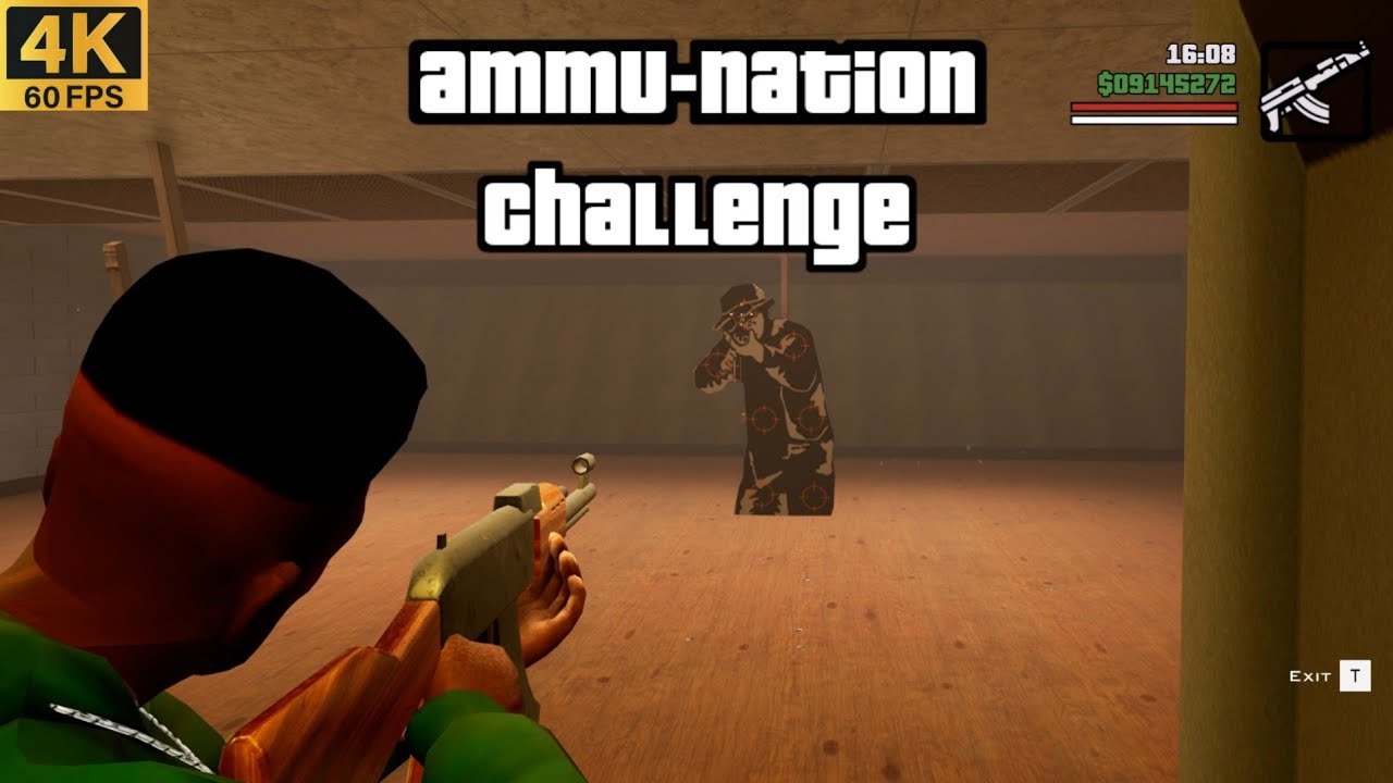 GTA San Andreas : The Definitive Edition : Ammu-Nation Challenge [4K]