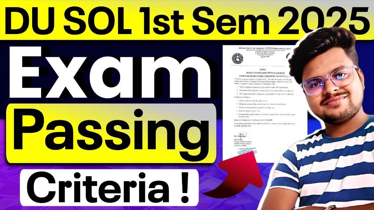 🚨DU SOL First Semester 2025 Exam Passing Criteria REVEALED!