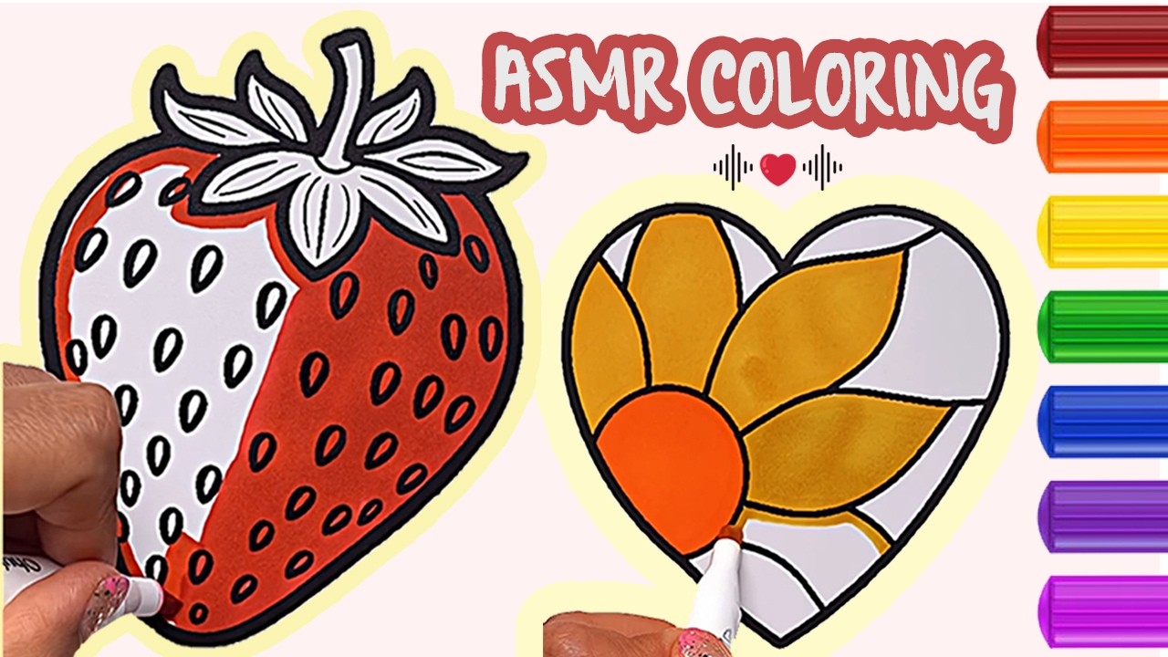 Satisfying ASMR Marker Coloring Compilation 🎨 Relaxing Drawing Sounds (No Talking)