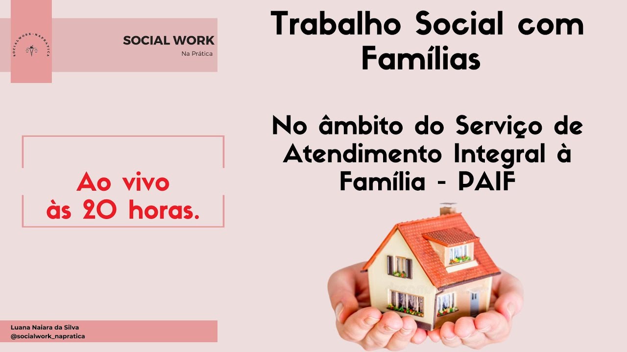 Trabalho Social com Fam&iacute;lias: no &acirc;mbito do servi&ccedil;o de atendimento integral &aacute; fam&iacute;lia.