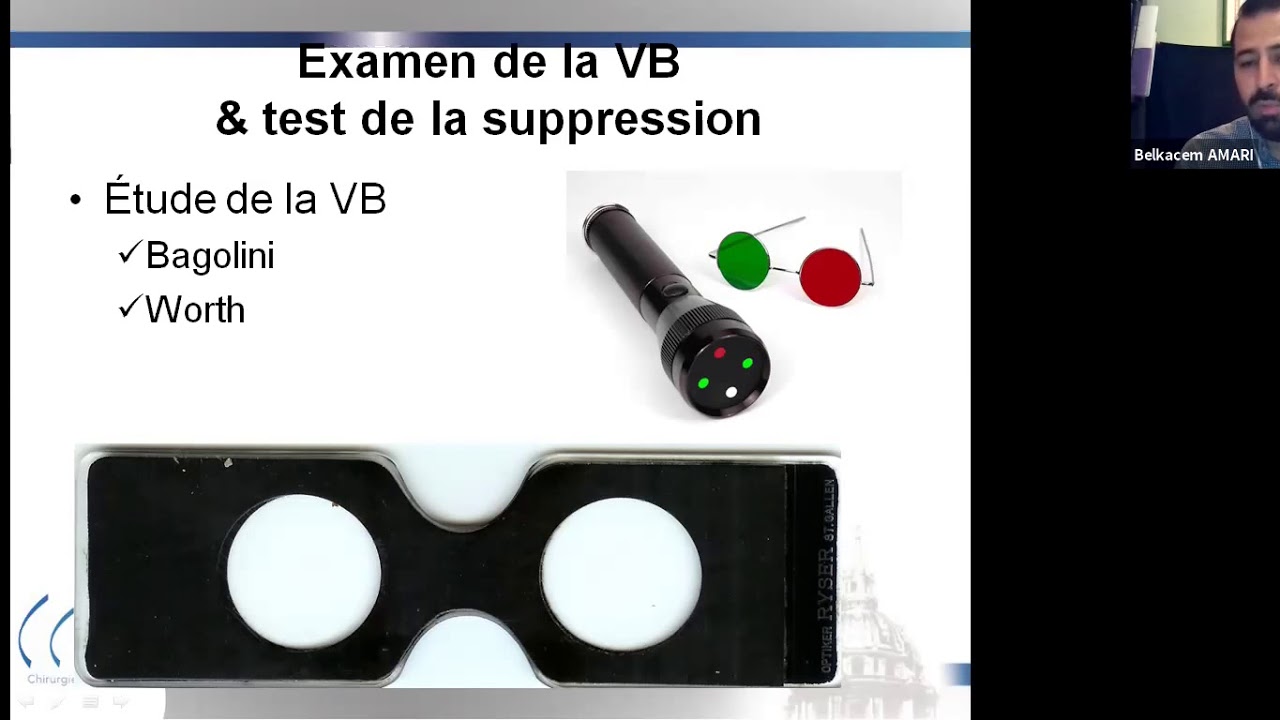 Bilan orthoptique en pré chirurgie réfractive | B. Amari