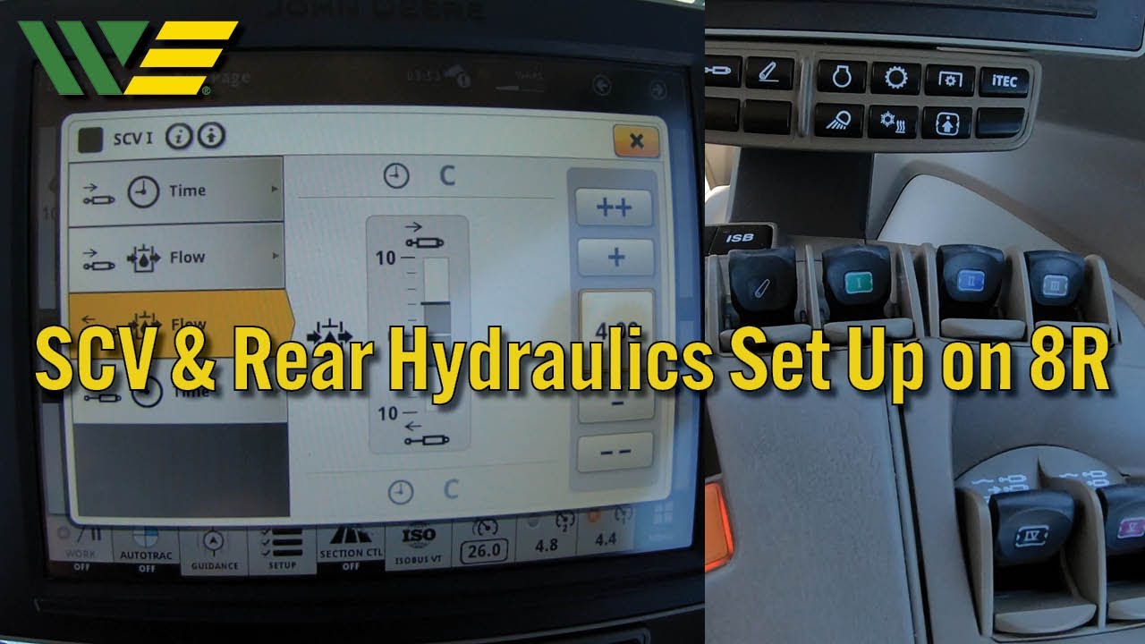 How to Operate the SCV & Rear Hydraulics on John Deere 8R Tractor