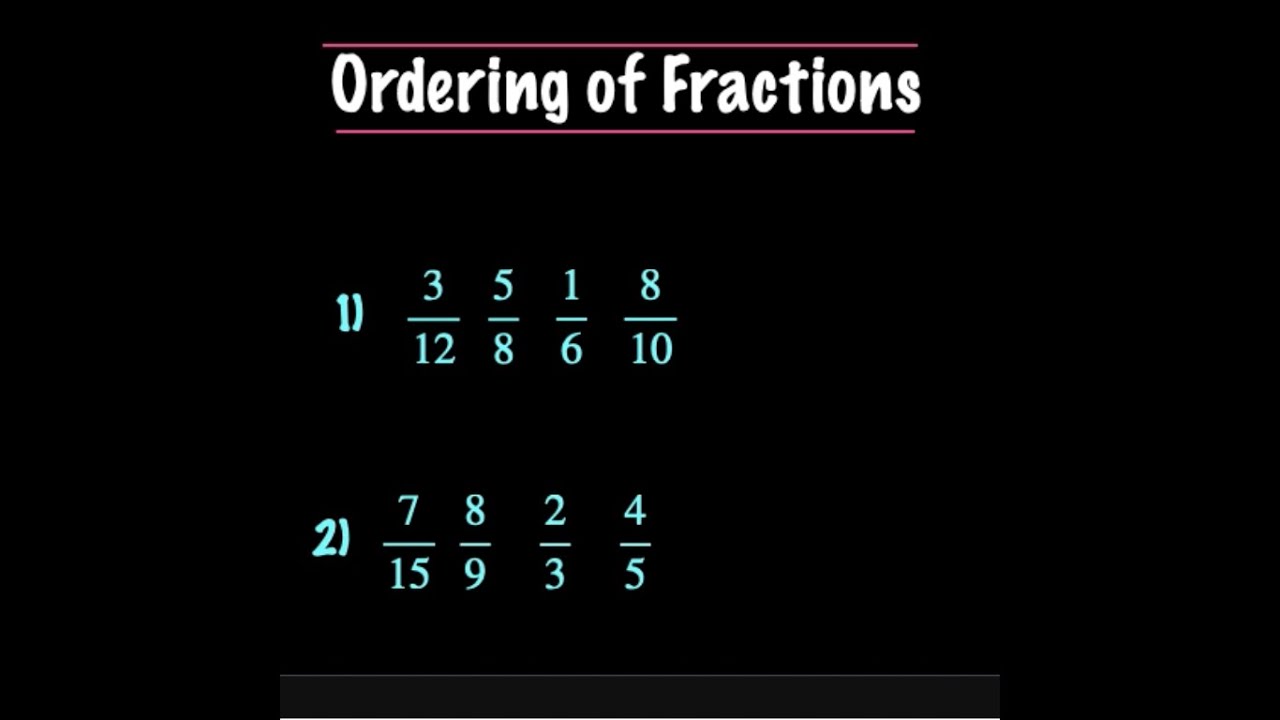 QUICK Tricks to Order Fractions  (with LCM Method)#FractionTips
