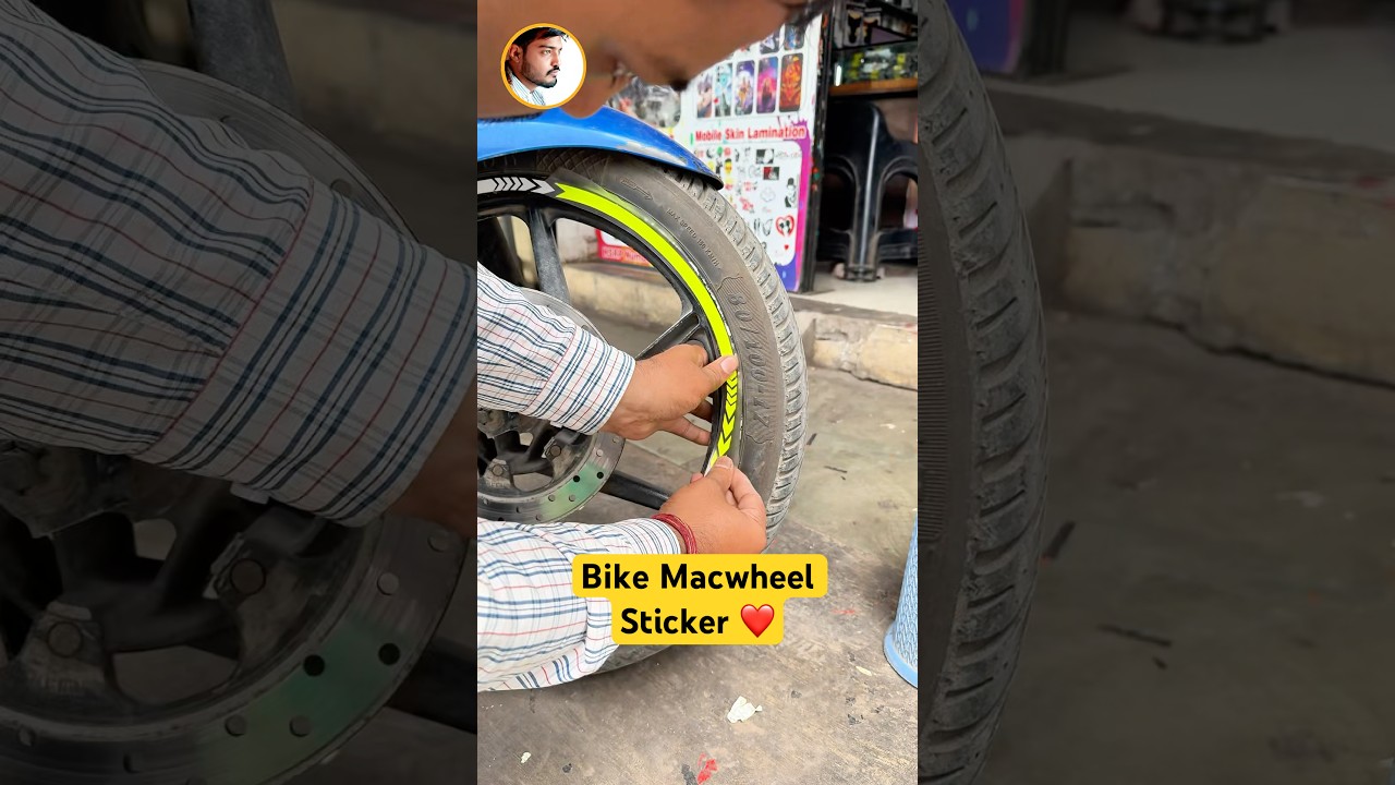 ⚠️ Bike Macwheel Sticker ❤️ #shorts #trending #macwheelsticker #modifystickers #bikesticker