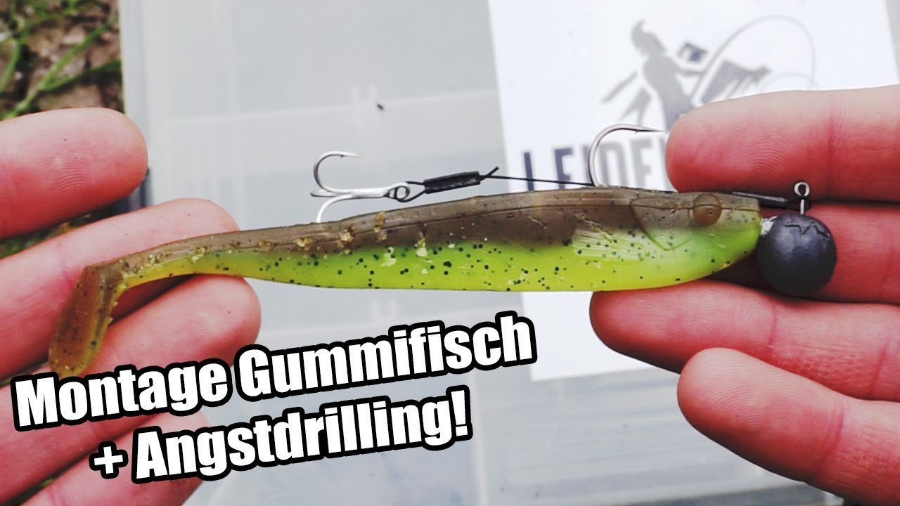 Für Zander Anfänger: Zander Montage Gummifisch + Angstdrilling montieren