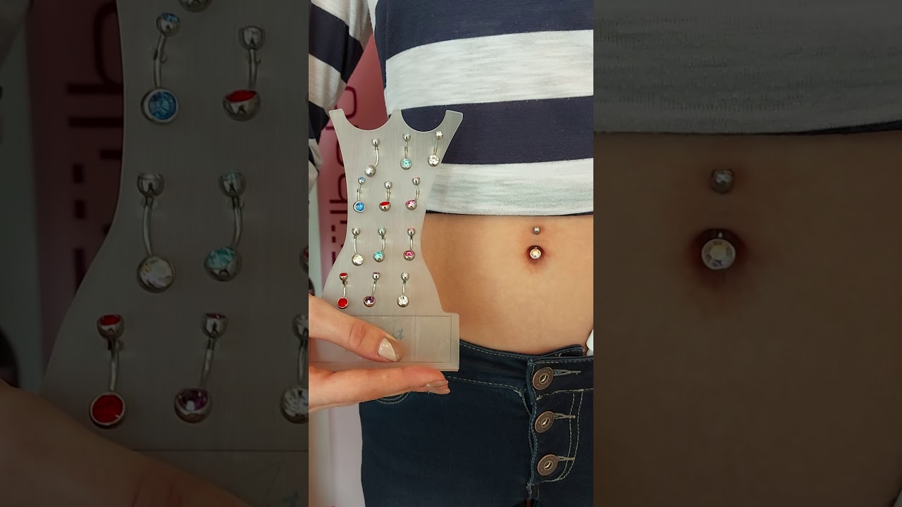 Branüllel készített köldök piercing