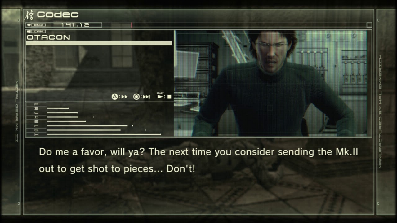 Otacon Codec Call - Abusing the Mk. II (MGS4)