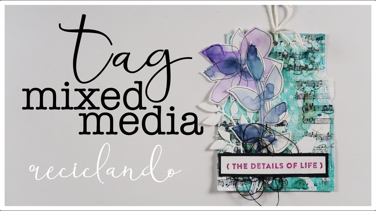 TAG RECICLANDO Mixed Media (Reciclar etiqueta de ropa)
