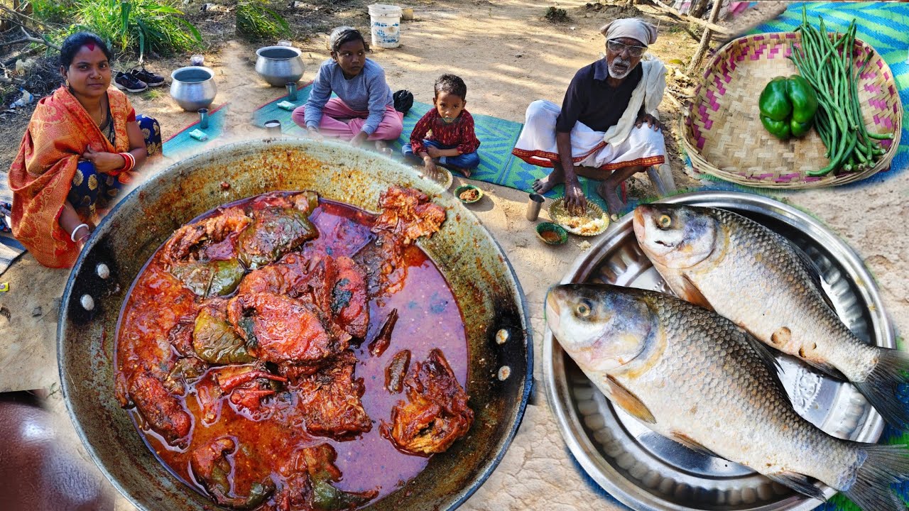 Shimla Fish Curry Recipe || Chilli Fish Cooking and Eating || Village food 