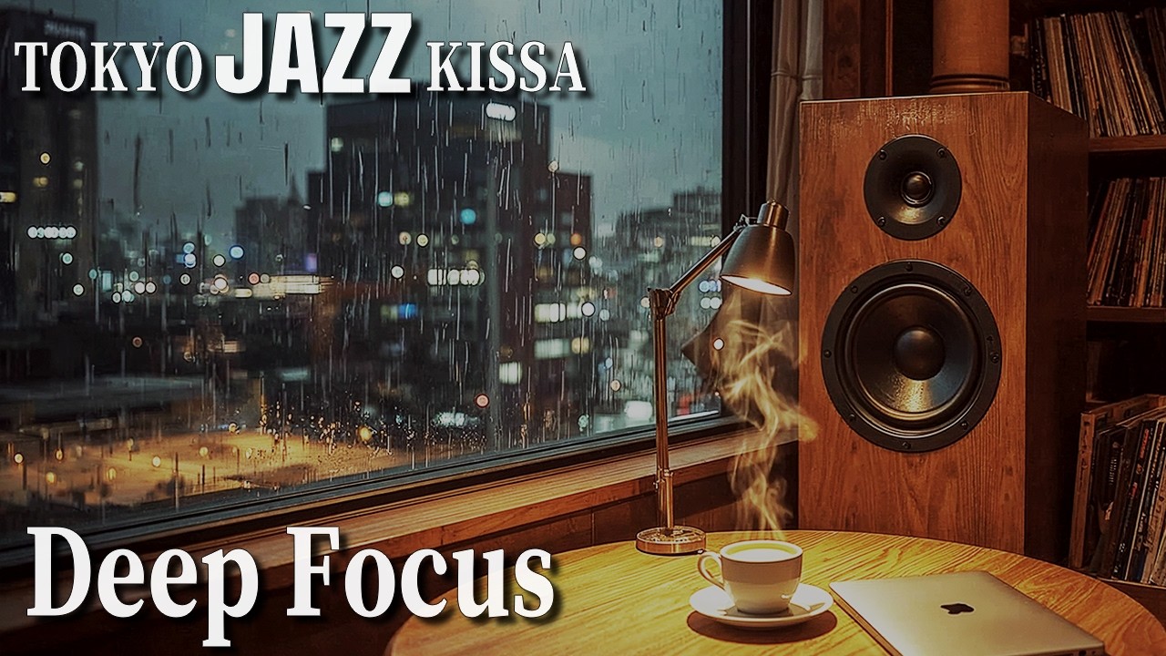 Deep Focus for Work | Rainy Tokyo Jazz Kissa [4K]