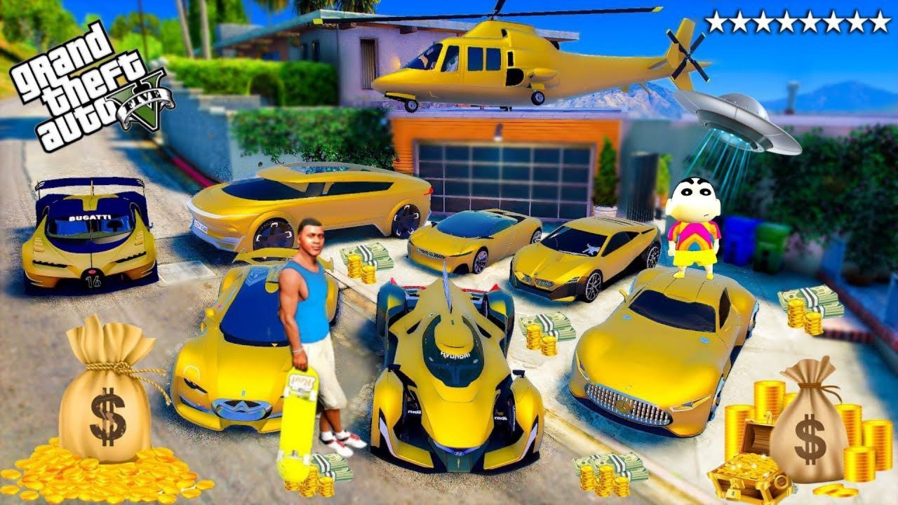 FRANKLIN TOUCH ANYTHING BECOME GOLD || EVERYTHING IS FREE IN GTA 5