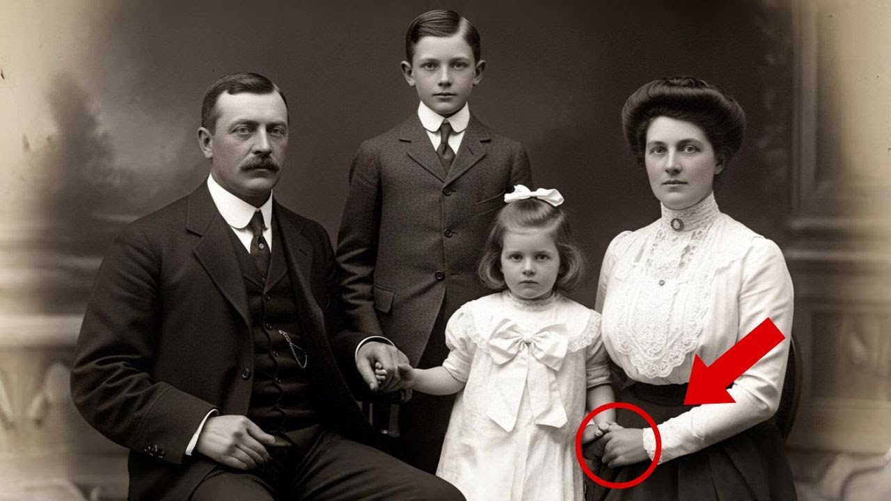 This 1914 Studio Photo Seems Harmless — Until You Notice What the Mother Hides in Her Hand
