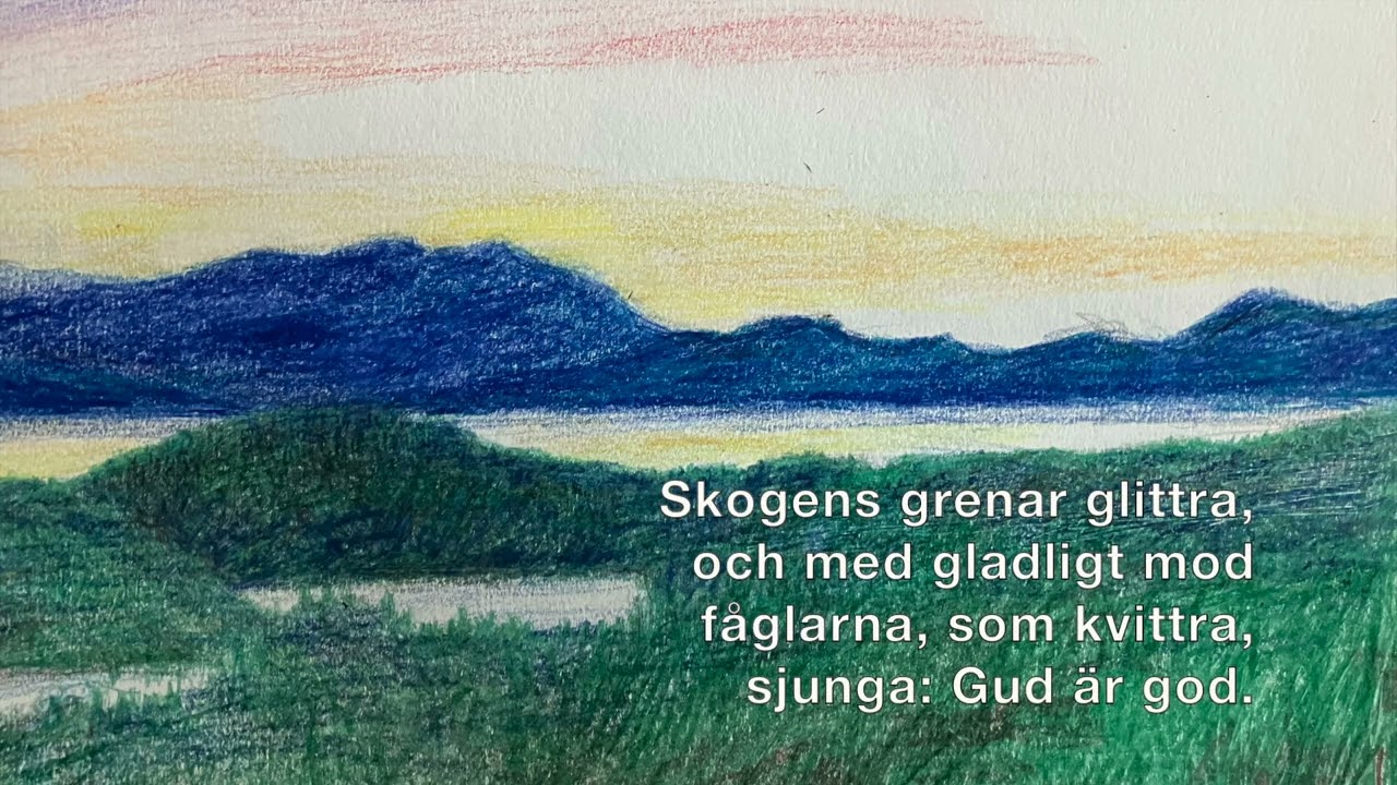 Morgon mellan fjällen (med text)