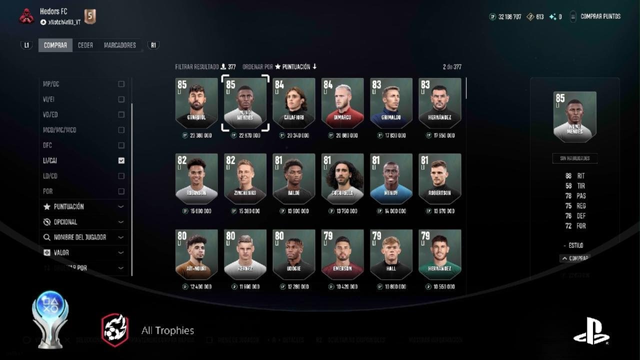 Trofeo Platino de UFL PS5