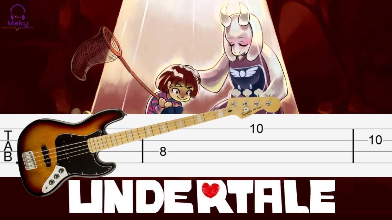 Undertale - Hopes And Dreams & Save The World [Bass Tabs Tutorial]