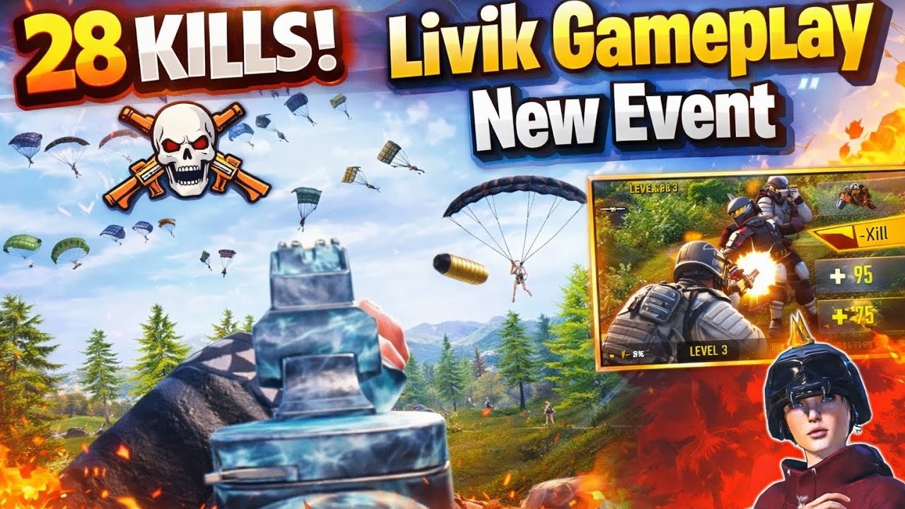 28 KILLS IN LIVIK NEW EVENT 😱 | Full Rush Gameplay 🔥| BGMI