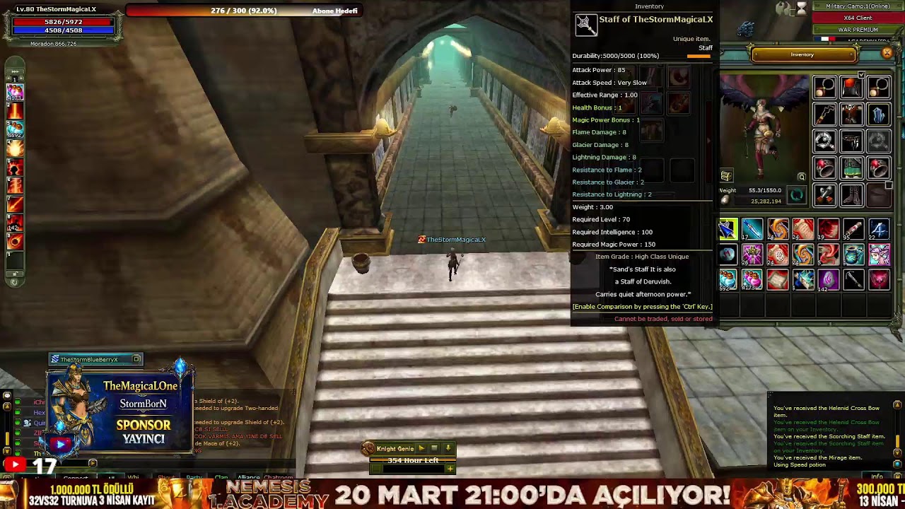 #KO4FUN 🏆  TheMagicaLOne / Mage PK 🔥1. Academy🔥 #Knight Online PVP #Canlı Yayın