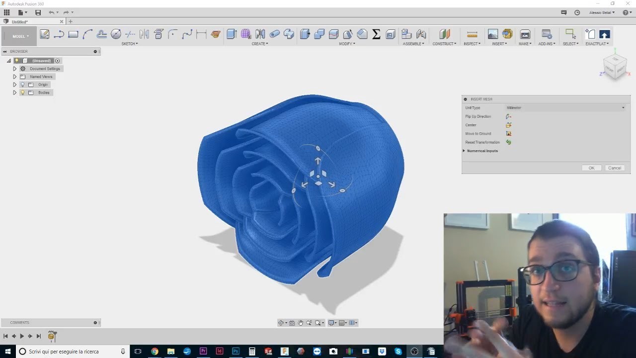 Tutorial Fusion 360 - Convertire un STL da Mesh a Solido [STAMPA 3D]
