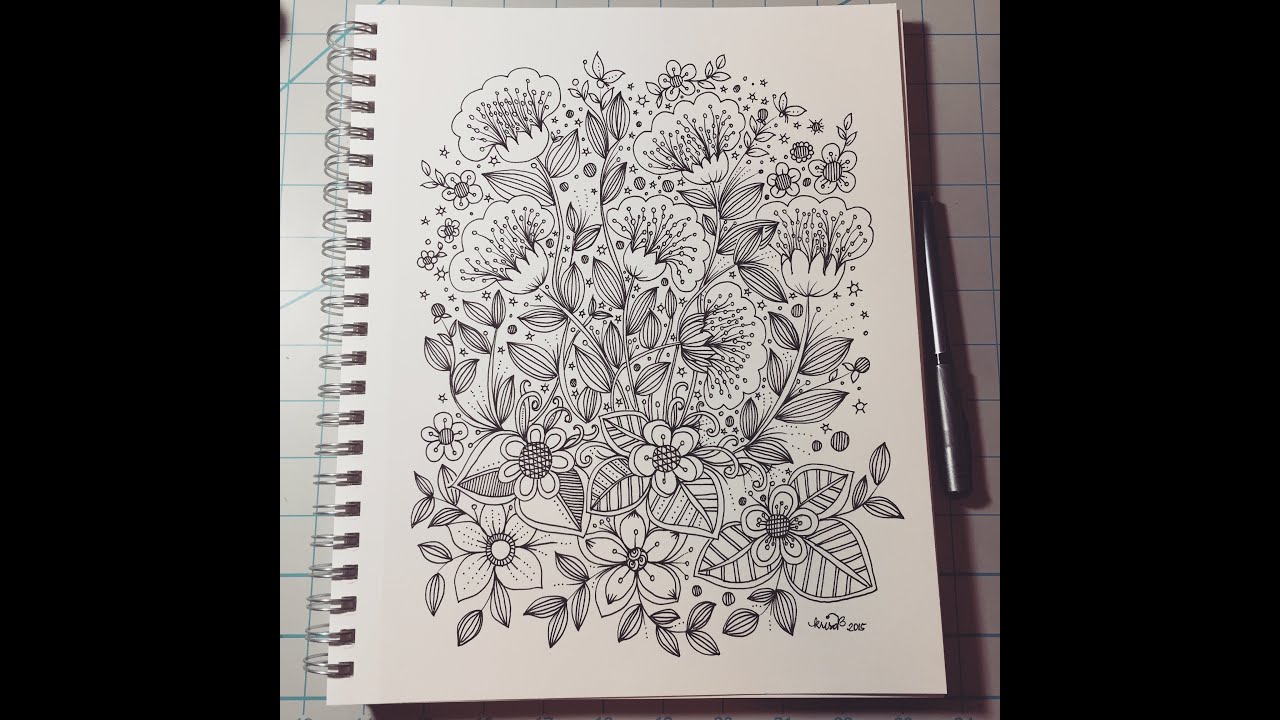 Flower Designs - doodle art journal entry