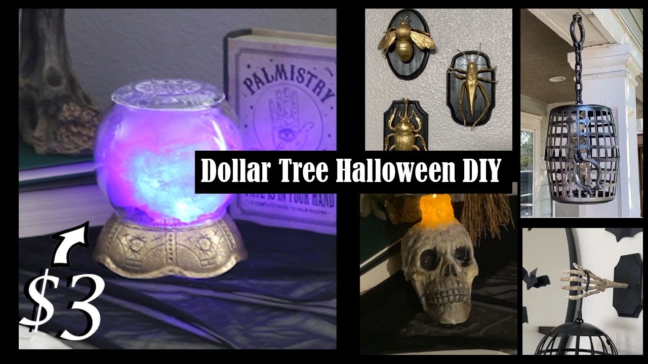 DOLLAR TREE HALLOWEEN DIY 2020! Easy $3 Light Up Crystal Ball!