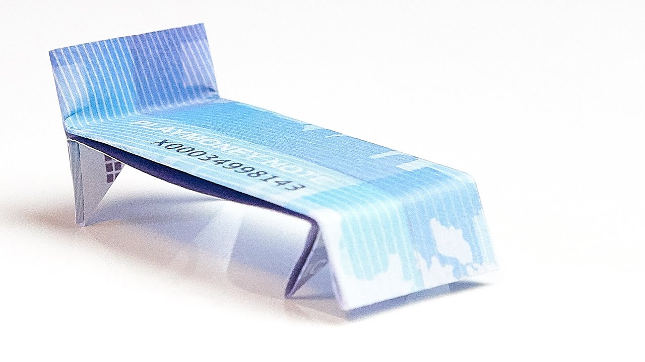 Geldgeschenk IDEE zum Einzug, BETT aus Geldschein
