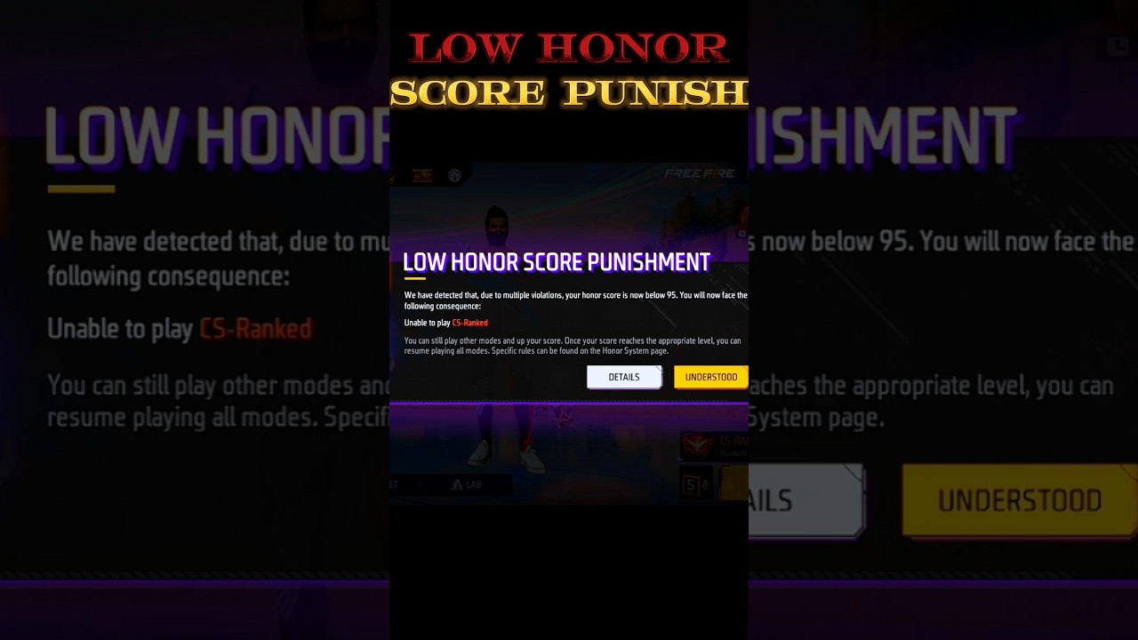 Low Honor Score Punish 😭 #freefire #freefireshorts #tgrnrz
