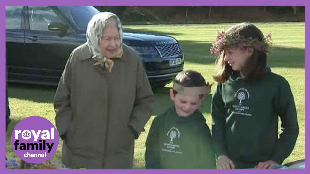 The Queen Jokes with Children at Balmoral