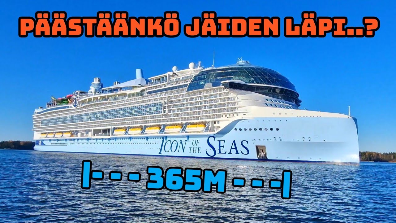 Lasikuituveneellä jäiden läpi katsomaan Maailman Suurinta Risteilijää !