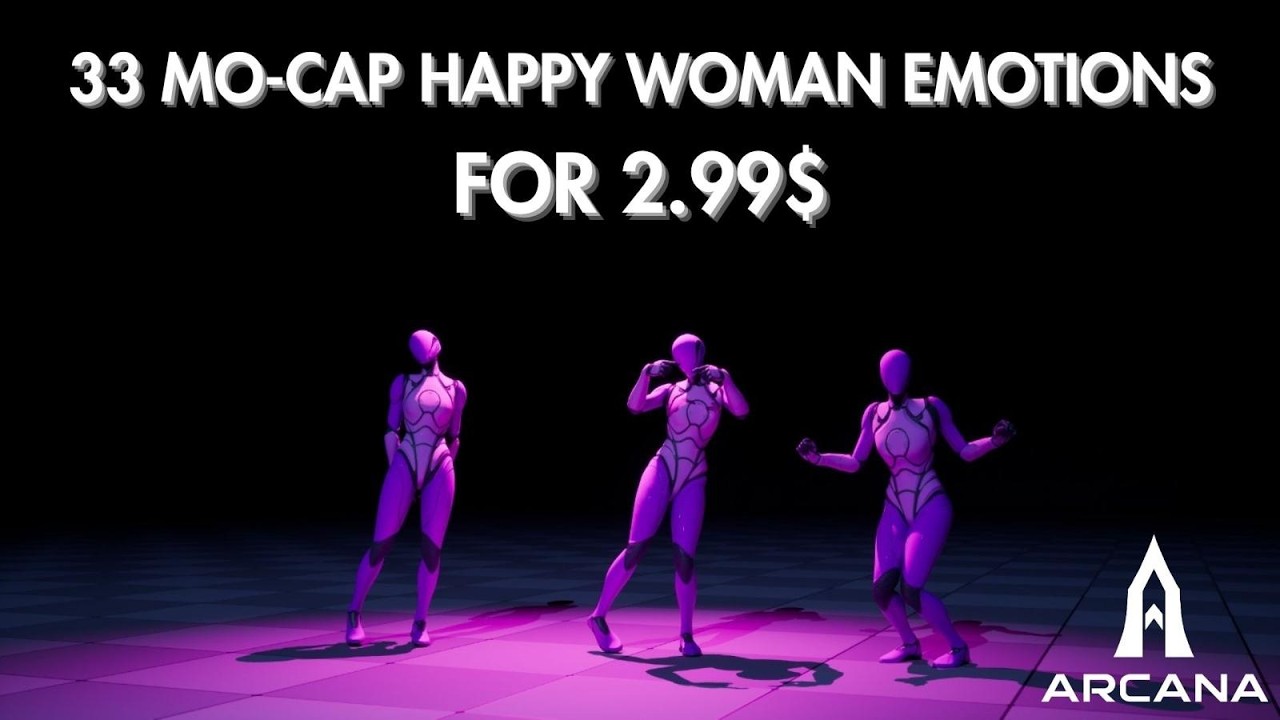 Quick Motion &ndash; Happy Woman Kit | 33 MoCap Animations