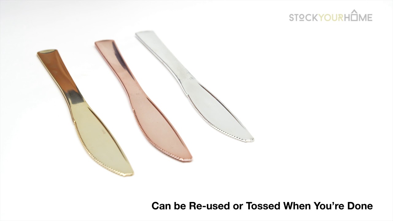 Elegant Plastic Silverware - Chic Disposable Cutlery for Any Table Setting - Stock Your Home