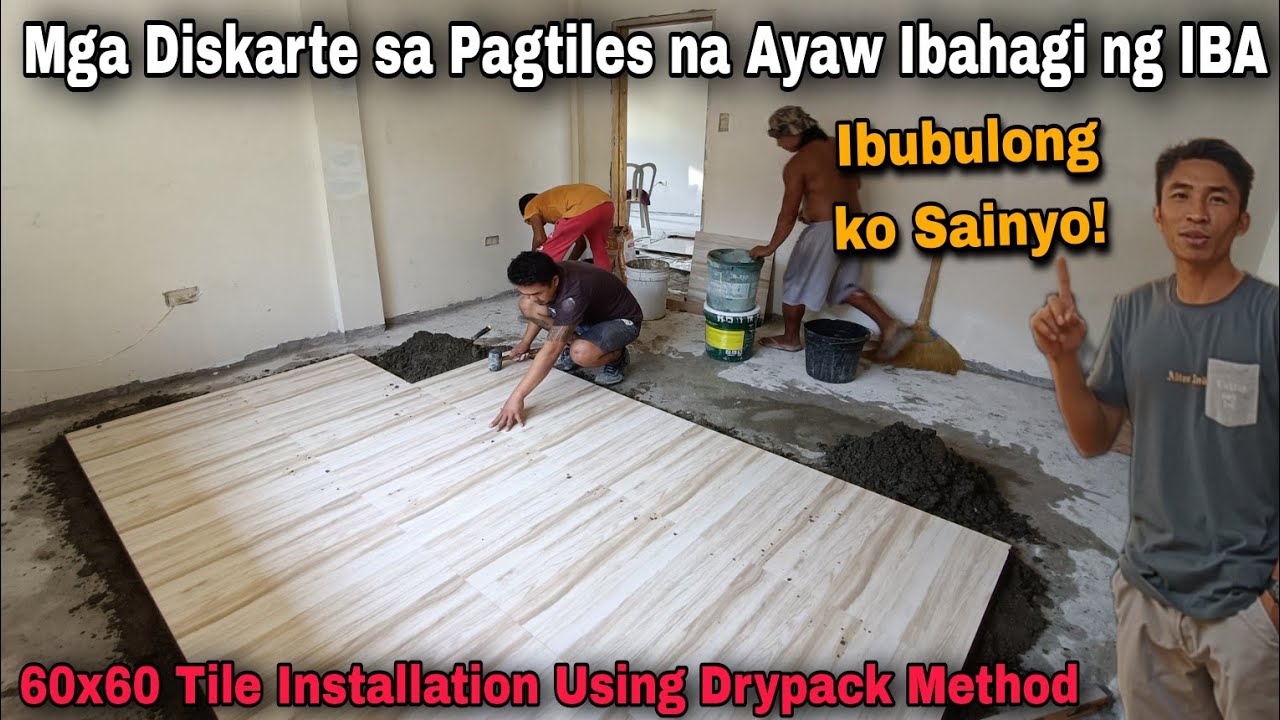 Paano mag Tiles ng 60x60 sa Flooring gamit ang Drypack Method