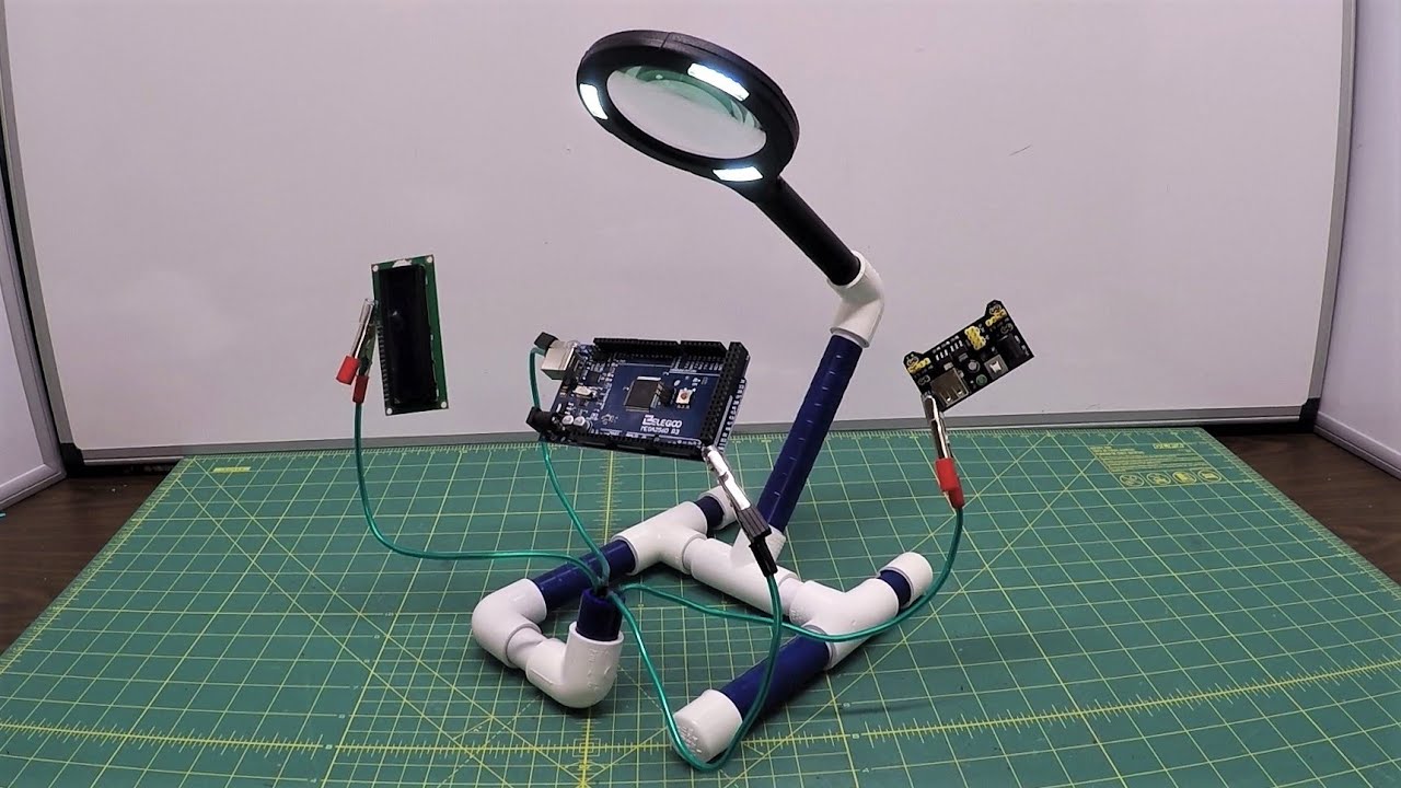 How to Make a Super Magnifying Stand - Helping Hands Out of PVC - Tutorial