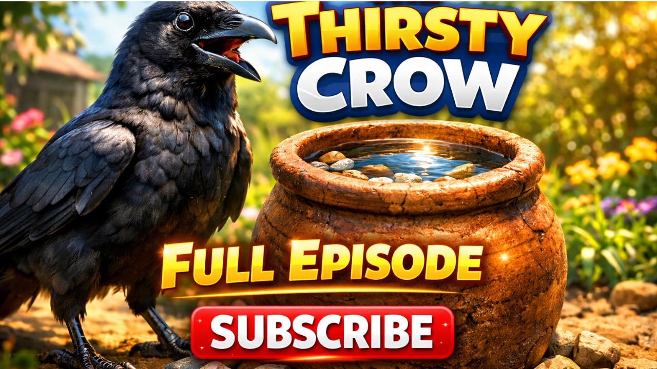 The Thirsty Crow Story 🐦 | Best Moral Story in English | Where There is a Will There is a Way
