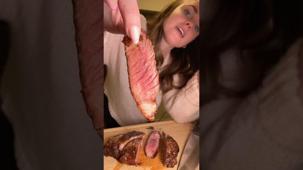 She air fried a frozen steak in her Tastee! @misssmeat #tasteeairfryer  #nontoxic #steak #carnivore