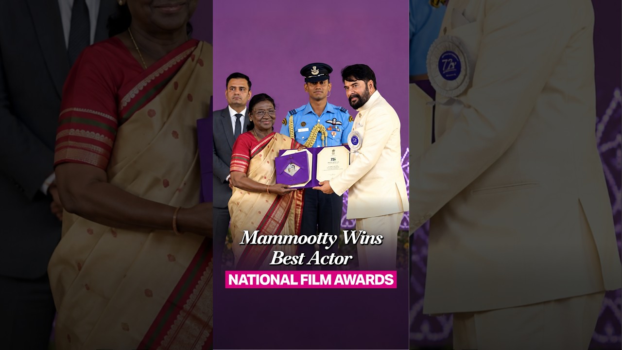 72nd National Awards Malayalam Star Mammootty Receives His 4th National Film Award For Bramayugam