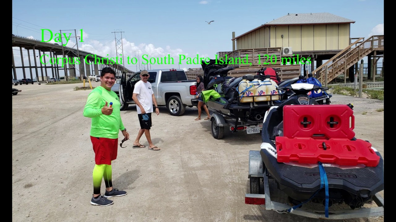Jet Ski from  Corpus Christi to South Padre Island Texas 2019
