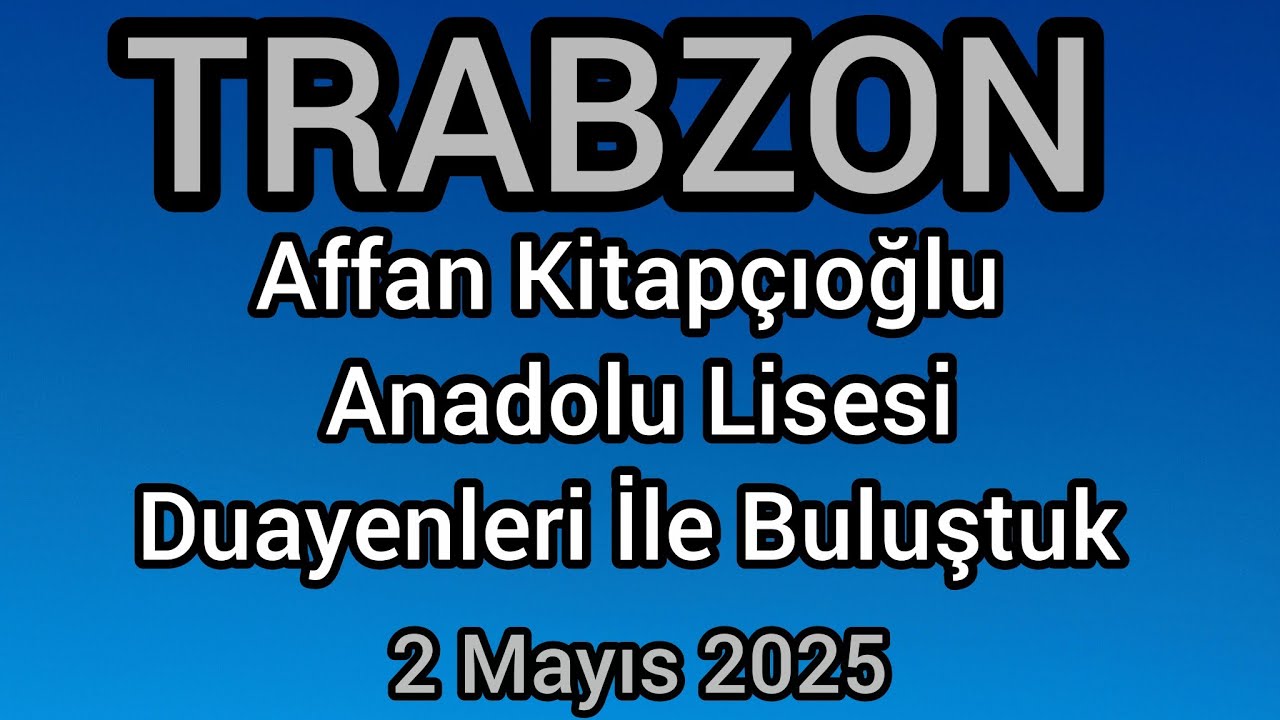 Trabzon Affan Kitapçıoğlu Lisesi Bünyesinde Çalışıp Emekli Olan Öğretmenlerle Yemekte Buluştuk