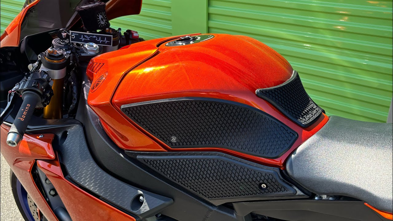 TechSpec tank grips install on 2019 Yamaha R1